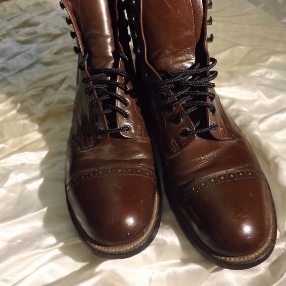 Stacy Adams Vintage Madison Boots Men’s Size 7.5 D Brown Leather - Picture 4 of 10